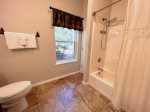 Master bath tub and shower combo